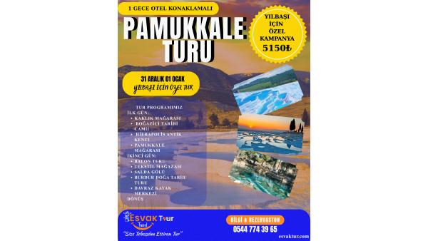 Pamukkale Turu 1 Gece Konaklamalı